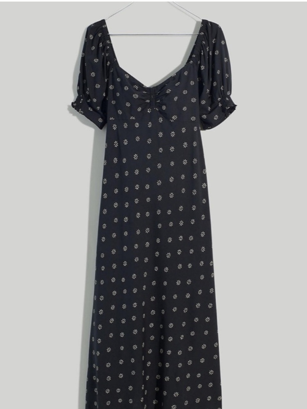 Madewell Dark Navy Puff Sleeve Dress